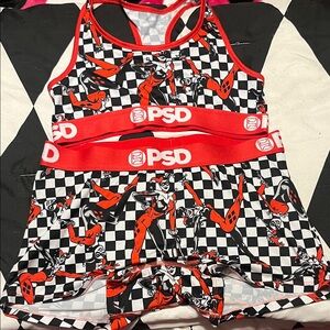 PSD Red and Black Graphic Sportswear